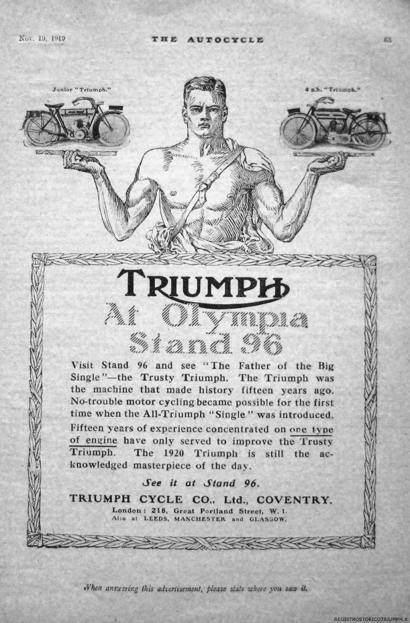 1919 - Pubblicit Triumph