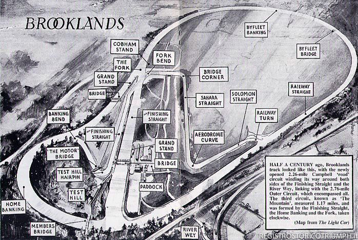 1938 - Circuito di Brooklands sede di innumerevoli record Triumph