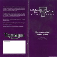 1996 Listino Prezzi Triumph UK Triple Connection