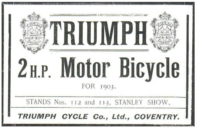 1903 Triumph 2HP advertising