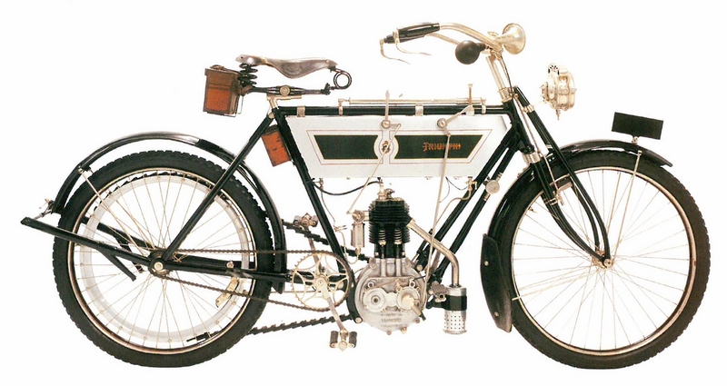 1905 - Triumph Model 3HP - La prima motocicletta interamente costruita in Inghilterra