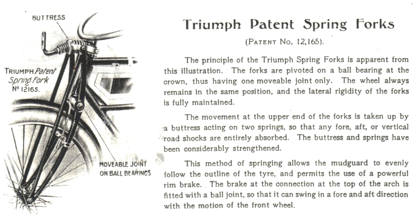 1906 - Spring Forks (dal catalogo Triumph 1907)