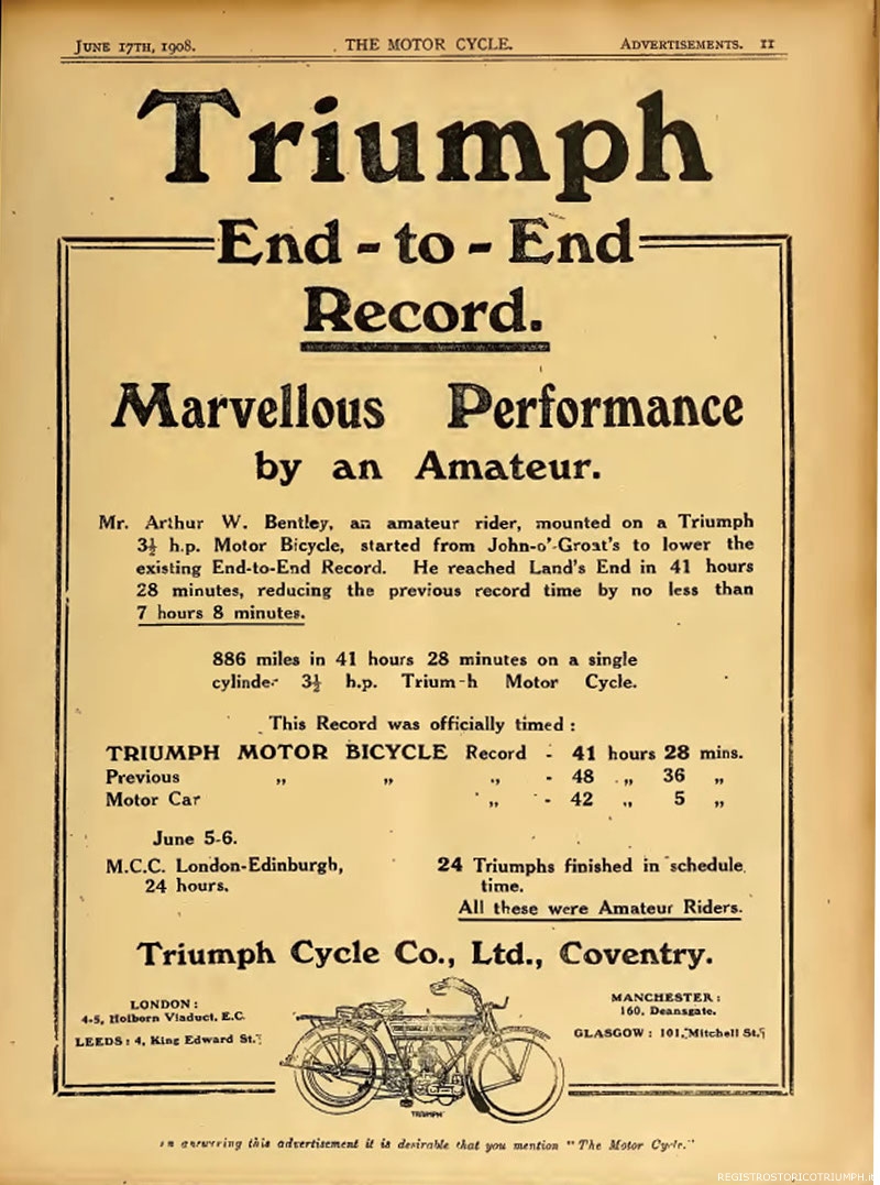 1908 - Pubblicità Triumph