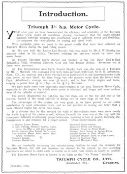 1909 Triumph Catalogo