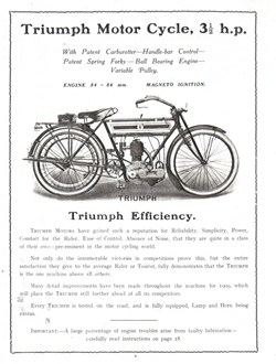 1909 Triumph Catalogo