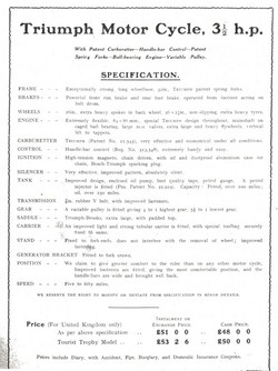 1909 Triumph Catalogo