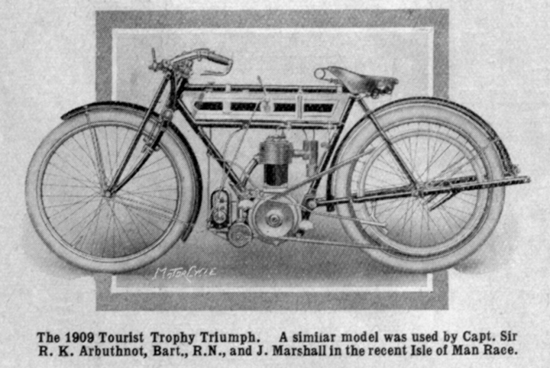 1909 "The MotorCycle" Triumph test