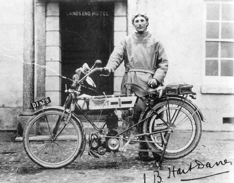1909 - Ivan B.Hart-Davies a Lands End dopo il record