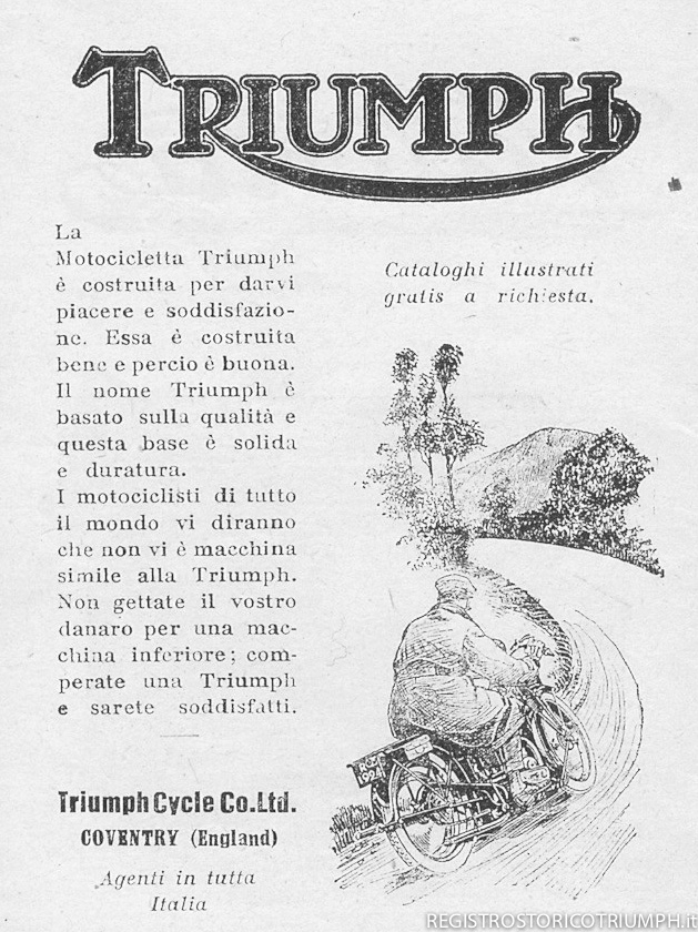 1924 - Pubblicit Triumph (stampa italiana)