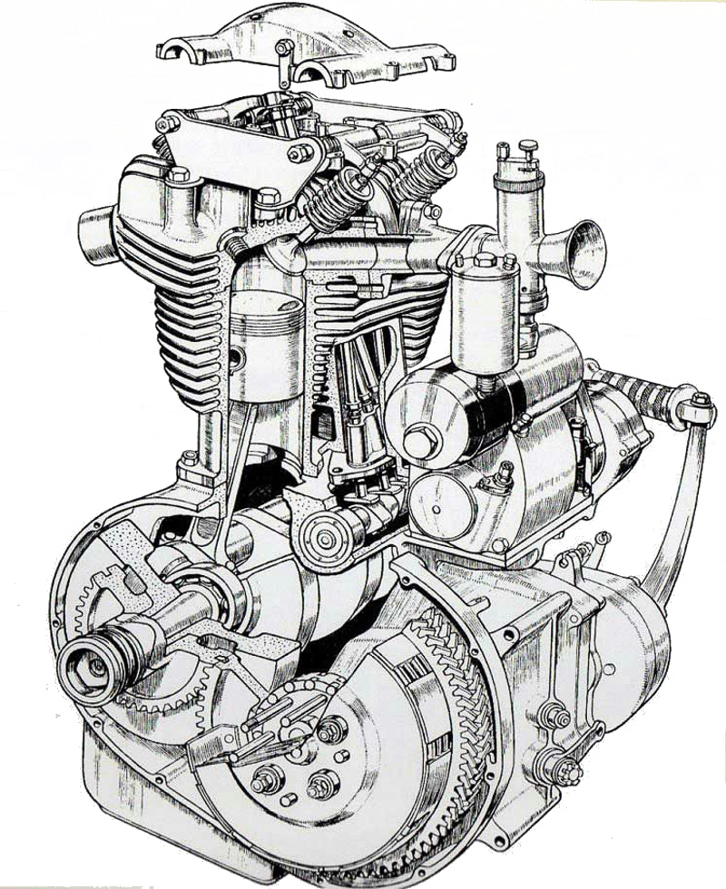 1934 - motore twin della Model 6/1 progettata da Val Page