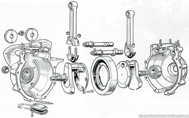 1937 - Disegno del nuovo 5T 499cc Speed Twin