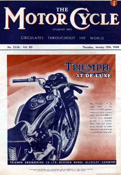 1948 - Copertina The MotorCycle (gennaio)