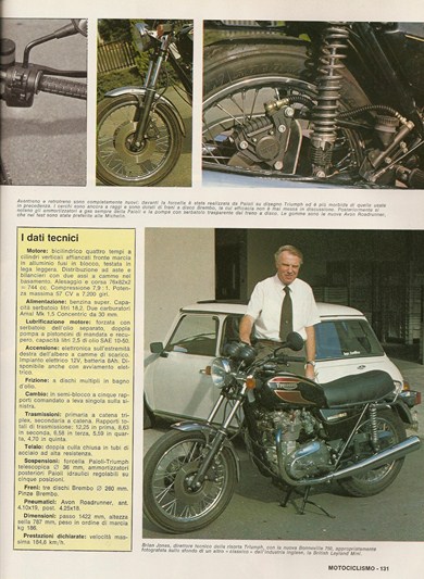1984 Dicembre Motociclismo - "Torna la Bonneville sul mercato"